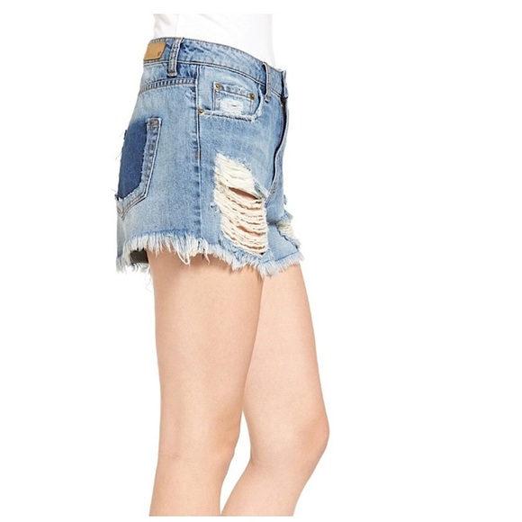 SUN & SHADOW Ripped High Rise Shorts - Picture 3 of 13